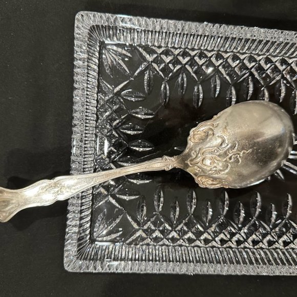 RARE 1847 Rogers Bros Vintage Grapevine TRIPLE SILVER PLATED 9” Salad Spoon,88g - Picture 10 of 10